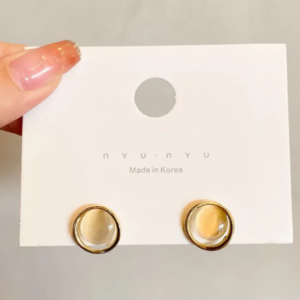 new style geometric earring cat's eye stud (10 pieces)