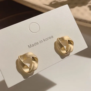 new style geometric earring cat's eye stone (10 pieces)