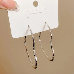new geometric earring hollow heart earring (10 pieces)