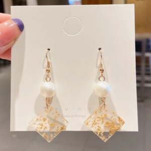 new style geometric earring retro diamond pattern (10 pieces)