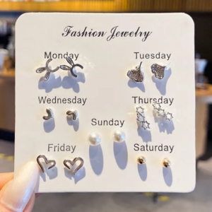 new style geometric earring seven pcs 20 models (10 pieces)