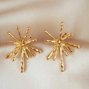 new geometric earring irregular gold (10 pieces)