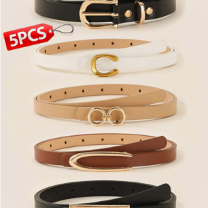 5pcs set minimalist solid color elegant belts (10 sets)
