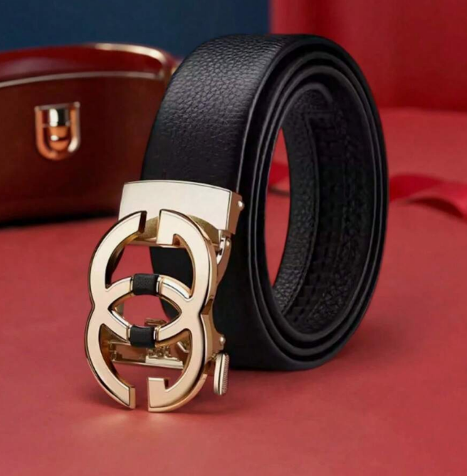 double g letter automatic pu leather lychee pattern belt (10 pieces) double g letter automatic pu leather lychee pattern belt (10 pieces)