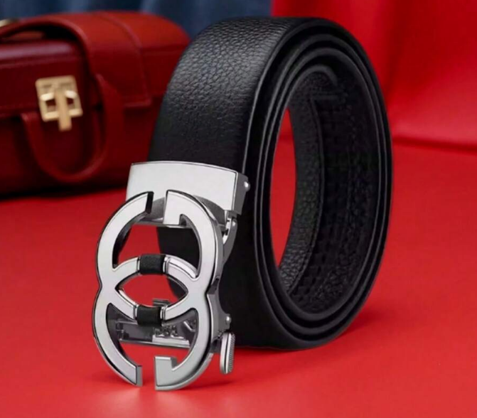 double g letter automatic pu leather lychee pattern belt (10 pieces) double g letter automatic pu leather lychee pattern belt (10 pieces)